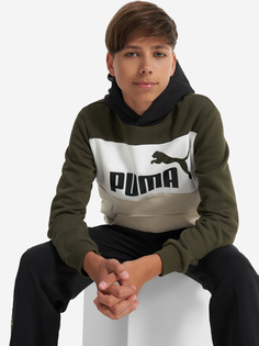 Худи для мальчиков PUMA ESS+ Block, Зеленый