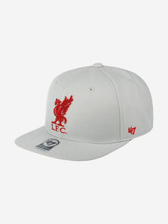 Бейсболка с прямым козырьком 47 BRAND EPL-NSHOT04WBP-GY Liverpool FC EPL (серый), Серый 47