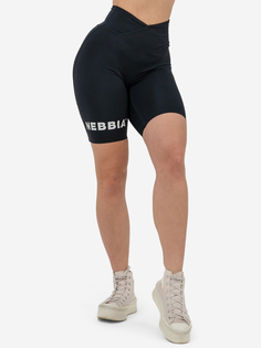 Шорты спортивные женские High waisted leggings shorts 9″ SNATCHED 614, Черный Nebbia