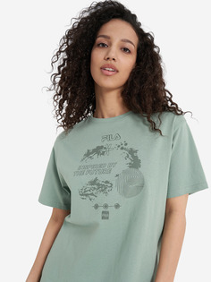 Футболка женская оверсайз FILA, Зеленый
