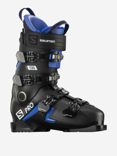 Горнолыжные ботинки Salomon S/Pro 130 Black/Race Blue 20/21, Черный