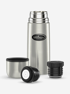 Термос для напитков Биосталь 350 мл, 2 пробки, Серебряный Biostal