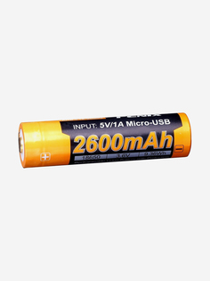 Аккумулятор Fenix, 18650 ARB-L18 2600U мАч, с разъемом для USB, Черный