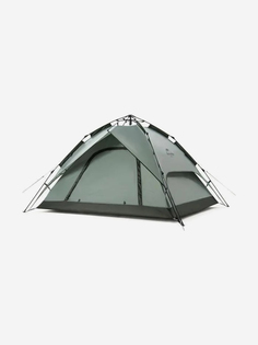 Палатка Naturehike 3-местная, быстросборная, алюминиевый каркас, серо-зеленая, Зеленый