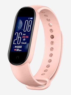 Смарт-часы BandRate Smart BRSM555BP с мониторингом сна, будильником, календарем, Розовый