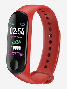 Смарт-часы BandRate Smart BRSM333PLBR с монитором кислорода в крови, тонометром, будильником, Красный