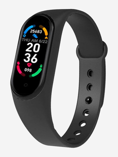 Смарт-часы BandRate Smart BRSM66BB с будильником, фитнес-трекером, трекером сердечного ритма, Черный
