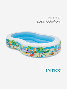 Надувной бассейн Intex 56490NP "Swim Center Seashore Pool" 262x160x46 см, Мультицвет