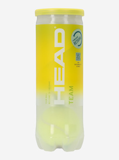 Набор теннисных мячей Head Team, 3 шт, Желтый