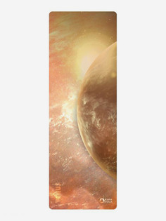 Коврик для йоги, фитнеса и пилатеса Venus Space Collection из микрофибры и каучука, 3,5 мм, Оранжевый Ramayoga