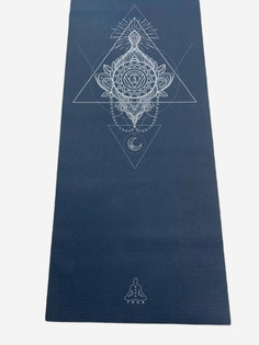 Коврик для йоги Чакра Аджна синяя 185х60х0,45, Синий Ramayoga