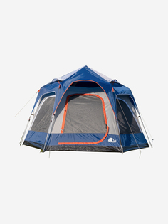 Палатка туристическая автоматическая модульная 6-местная Piligrim Modul L 340x340x210см, Синий Hi Tec
