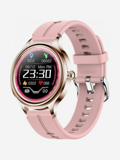 Умные часы CheckME Smart CMSKM05GP с календарем, счетчиком калорий, пульсометром, 38mm, розовый, Розовый
