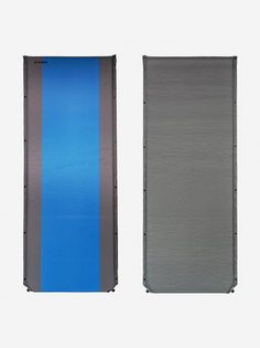 Самонадувающиеся коврик RELAX WIDE MAT, 195х90х10 см, серый/синий, Серый Talberg