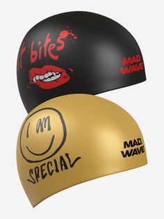 Силиконовая шапочка It bites reversible, Черный Mad Wave