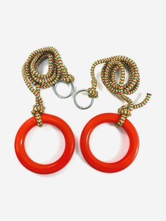 Кольца гимнастические детские Красные, 156см, Красный Barfits