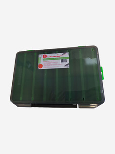Коробка для воблеров двухсторонняя GFish 17500 (органайзер рыболовный), зеленая, Зеленый