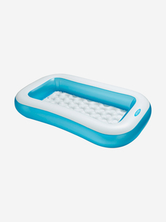 Бассейн Intex 57403NP детский с надувным дном 166х100х25см 90л, Голубой