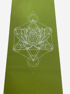 Коврик для йоги Чакра Анахата зеленая 185х60х0,45 BODHI, Зеленый