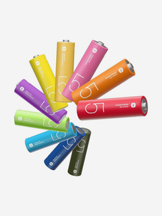 Батарейки щелочные Xiaomi AA Rainbow Batteries LR6 (BHR5393GL), 10 шт., Оранжевый