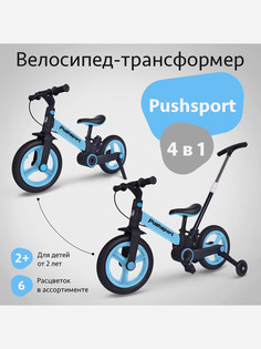 Велосипед детский Pushsport, Голубой