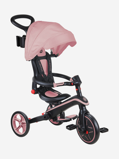 Трехколесный велосипед-беговел Globber EXPLORER TRIKE FOLDABLE (4в1), Розовый