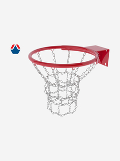 Кольцо баскетбольное OLIMPCITI №7 СТАНДАРТ Антивандальное с метал. Сеткой, Красный