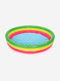 Бассейн Bestway 51103 детский надувной с надувным дном "Лето" 152х30см 211л, Мультицвет