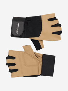 Перчатки для фитнеса с фиксатором мужские кожа коричневые Q11- XL, Коричневый Sport Lim