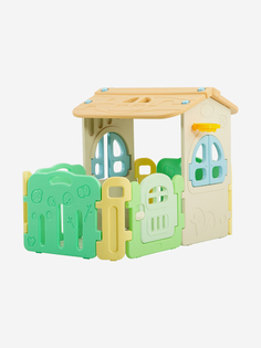 Домик-манеж UNIX Kids Village, для дома и улицы, 100 x 170 см, из безопасных материалов, Желтый