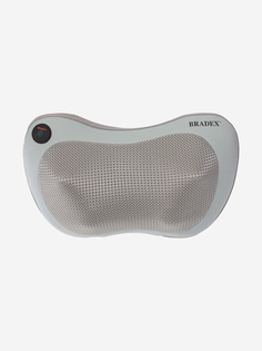 Массажная подушка с подогревом и разминающим массажем Шиацу Bradex, Серый