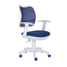 Компьютерное кресло Бюрократ CH-W797/BL/TW-10, белый/синий