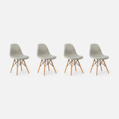 Стул Eames, светло-серый, 4 шт No Brand