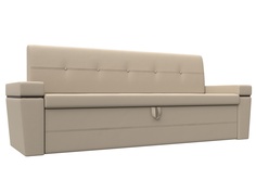 Диван кухонный Лига Диванов Деметра 217x58x80, искусст кожа, бежевый