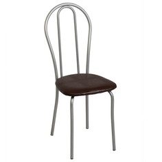 Стул Клик Мебель Венский 2, серебристый металлик/шоколадная рептилия