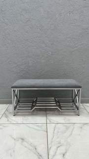 Банкетка-обувница STEEL MEBEL БК2ПХ-4, серый