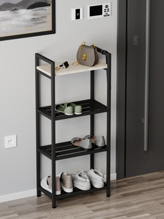 Обувница высокая в прихожую IamLoft gigant , дуб молочный