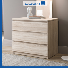Комод Lazurit Scandi 3 ящика 78x50x70 сонома Лазурит