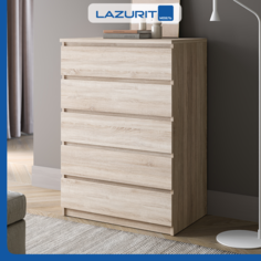 Комод Lazurit Ketrin 5 ящиков 78x50x112 сонома Лазурит