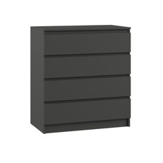 Клик Мебель Комод с 4-мя ящиками Бетти, 800х420х1000, Графит