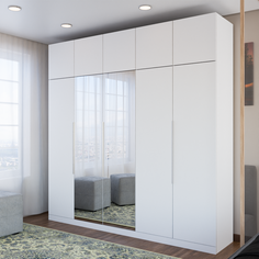 Шкаф QualisMebel Монреаль Extra 1800*600*2200, белый