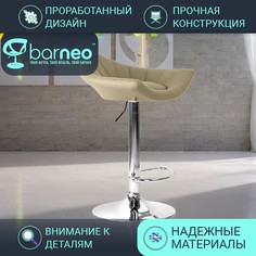 Барный стул лофт BarneoPro N-44 Дана стул светло-коричн, эко-кожа, стул для кухни, хром