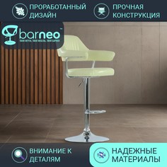 Барный стул со спинкой BarneoPro N-152 Cherokee Кремовый, экокожа