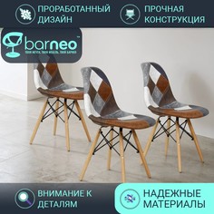 Стулья для кухни BarneoPro N-12 Patchwork 95966V3 экокожа мультиколор, комплект 3 шт