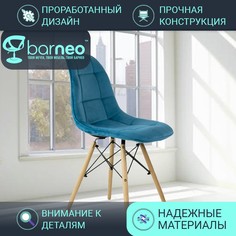 Стулья для кухни BarneoPro N-43 Pulsante 95867 Велюр бирюзовый, комплект 1 шт