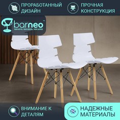 Стулья для кухни BarneoPro N-230 Return 95200V3 стул белый, пластик бук, комплект 3 шт