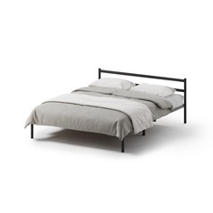 Кровать разборная металлическая Мета 1400х2000 черная No Brand