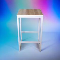 Барный стул для кухни и дома 60x35x35 Дуб Сонома Белый No Brand