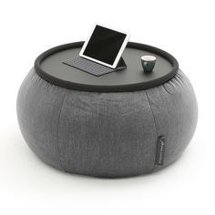 Журнальный столик пуф Ambient Lounge - Versa Table - Black Sapphire (шенилл, черно-серый)