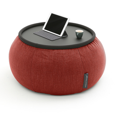 Журнальный столик пуф Ambient Lounge - Versa Table - Wildberry Deluxe (шенилл, красный)
